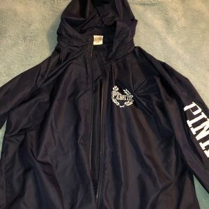 VS PINK Navy Windbreaker